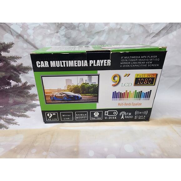 9 In. HD LCD Car Multimedia Player And Backup Camera 1 DIN Screen - Picture 1 of 4